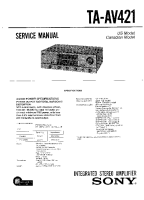 Sony TA-AV421 - Service Manual 